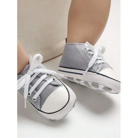 Hirigin Toddler Boys Girls Crib Shoes Tennis Canvas Shoes Kids Sneakers