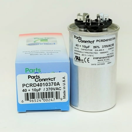 PartsConnect PCRD4010370A USA Run Capacitor 40 + 10 mfd (uf) 370 Volt Dual Round American Made PartsConnect PCRD4010370A
PartsConnect PCRD4010370A USA Run Capacitor 40 + 10 mfd (uf) 370 Volt Dual Round American Made PartsConnect PCRD4010370A
