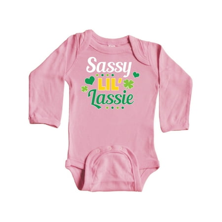 Inktastic Saint Patrick s Day Sassy Lil Lassie with Shamrocks Gift Baby Boy or Baby Girl Long Sleeve Bodysuit
Inktastic Saint Patrick s Day Sassy Lil Lassie with Shamrocks Gift Baby Boy or Baby Girl Long Sleeve Bodysuit