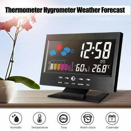 Opolski LCD Color Screen Digital USB Temperature Humidity Time Date Display Alarm Clock
Opolski LCD Color Screen Digital USB Temperature Humidity Time Date Display Alarm Clock