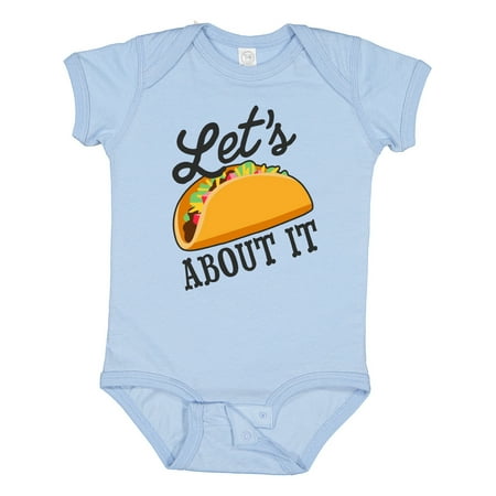 Inktastic Lets Taco About It with Taco Illustration Gift Baby Boy or Baby Girl Bodysuit
Inktastic Lets Taco About It with Taco Illustration Gift Baby Boy or Baby Girl Bodysuit