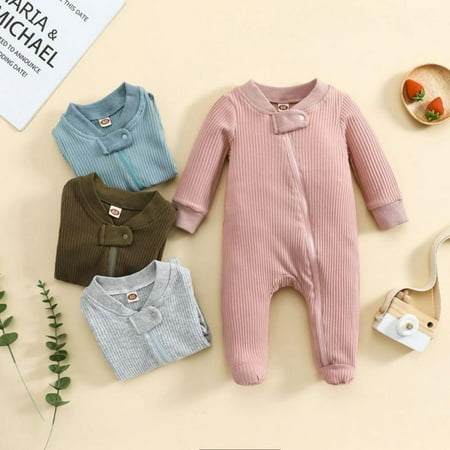 Baozhu 0-6M Infant Newborn Baby Jumpsuit Zipper Pit Striped Boy Girl Bodysuits Autumn Spring Toddler Baby Clothing
Baozhu 0-6M Infant Newborn Baby Jumpsuit Zipper Pit Striped Boy Girl Bodysuits Autumn Spring Toddler Baby Clothing