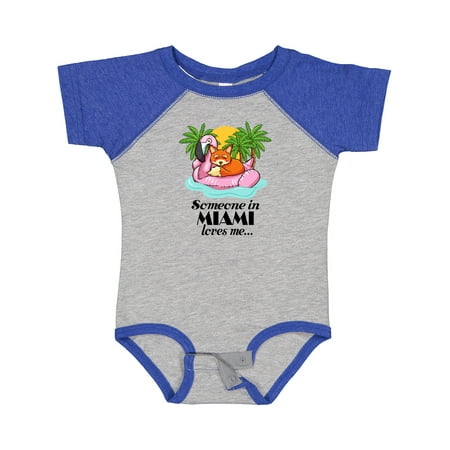 Inktastic Someone in Miami Loves Me Gift Baby Boy or Baby Girl Bodysuit