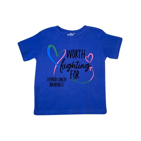 Inktastic Thyroid Cancer Awareness Pink Blue Teal Heart Ribbon Gift Toddler Boy or Toddler Girl T-Shirt
Inktastic Thyroid Cancer Awareness Pink Blue Teal Heart Ribbon Gift Toddler Boy or Toddler Girl T-Shirt