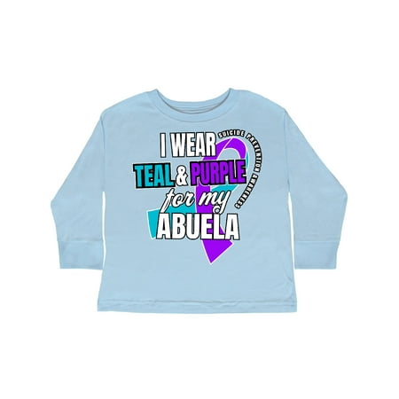 Inktastic Suicide Prevention I Wear Teal and Purple for My Abuela Gift Toddler Boy or Toddler Girl Long Sleeve T-Shirt
Inktastic Suicide Prevention I Wear Teal and Purple for My Abuela Gift Toddler Boy or Toddler Girl Long Sleeve T-Shirt