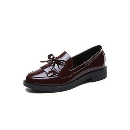 UKAP Women Vintage Loafers Work Comfortable School Bow Tie Tassel Loafer Wine Red 6.5
UKAP Women Vintage Loafers Work Comfortable School Bow Tie Tassel Loafer Wine Red 6.5
