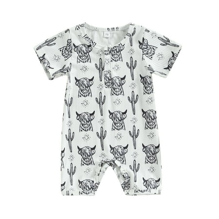 Wassery Infant Girls Boys Romper Outfits Cow Head Print Short Sleeve Crew Neck Jumpsuits Summer Unisex Baby Bodysuits 0-18M
Wassery Infant Girls Boys Romper Outfits Cow Head Print Short Sleeve Crew Neck Jumpsuits Summer Unisex Baby Bodysuits 0-18M