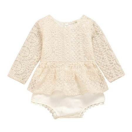 Baywell Baby Girl Lace Jumpsuit Kids Beige Princess Outfit Long-sleeved Ruffle Lace Bodysuit 0-24 Months
Baywell Baby Girl Lace Jumpsuit Kids Beige Princess Outfit Long-sleeved Ruffle Lace Bodysuit 0-24 Months