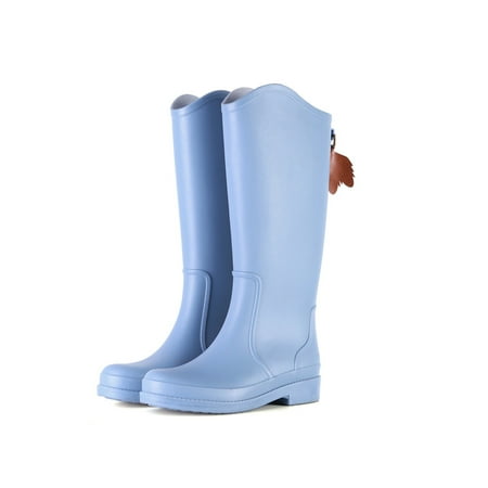 Ferndule Womens Low Heel High Calf Rain Boots Casual Lightweight Pull On Garden Shoes Comfort Solid High Tube Blue 7
Ferndule Womens Low Heel High Calf Rain Boots Casual Lightweight Pull On Garden Shoes Comfort Solid High Tube Blue 7
