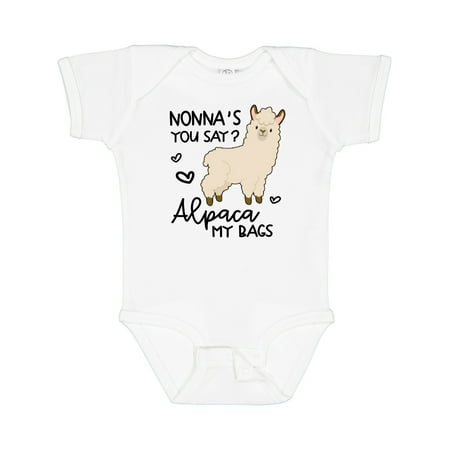 Inktastic Nonna s You Say Alpaca My Bags Gift Baby Boy or Baby Girl Bodysuit