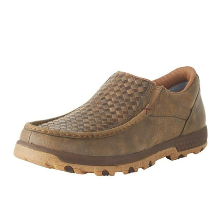 Twisted X Boots MXC0018 Men`s Twisted X Slip On Basketweave Bomber Brown 8.5 M