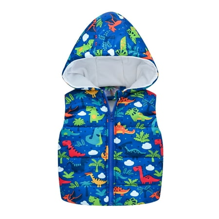 BIZIZA Toddler Baby Vest Sleeveless Hooded Cartoon Print Thicken Zip Up Padded for 1-6Y Chlid Tops Blue 130
BIZIZA Toddler Baby Vest Sleeveless Hooded Cartoon Print Thicken Zip Up Padded for 1-6Y Chlid Tops Blue 130