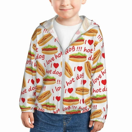Sun Hoodie for Kids Hot Dog Lover Print Long Sleeve Swim Fishing Shirts Sun Protection Zip Up Jacket Clothing Athletic Hoodie
Sun Hoodie for Kids Hot Dog Lover Print Long Sleeve Swim Fishing Shirts Sun Protection Zip Up Jacket Clothing Athletic Hoodie