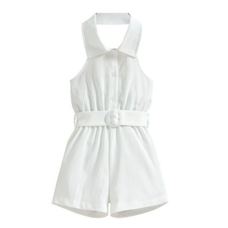 Rovga Summer Toddler Girls Sleeveless Romper Solid Cotton Linen Jumpsuit And Belt Set Baby Cute Beautiful Clothing
Rovga Summer Toddler Girls Sleeveless Romper Solid Cotton Linen Jumpsuit And Belt Set Baby Cute Beautiful Clothing