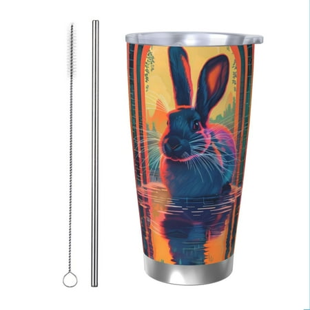 Bingfone Neon Rabbit In Archway for 20 Oz Stainless Steel Travel Mug Double Wall Water Coffee Cup for Home Office Outdoor Works Great for Ice Drinks and Hot Beverage-Straw Two-piece Set
Bingfone Neon Rabbit In Archway for 20 Oz Stainless Steel Travel Mug Double Wall Water Coffee Cup for Home Office Outdoor Works Great for Ice Drinks and Hot Beverage-Straw Two-piece Set