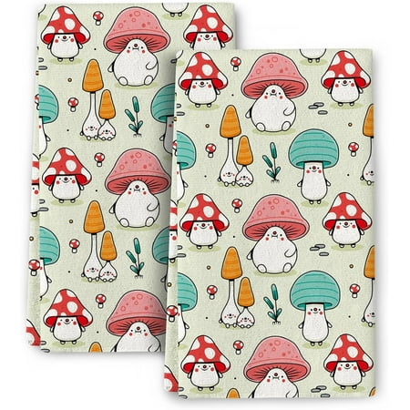 Cute Mushroom Kitchen Towels Decorative Set Funny Dish Towels Absorbent Dish Cloths Set of 2 Tea Towels Hand Towels for Kitchen Baking Cooking Bathroom Decor
Cute Mushroom Kitchen Towels Decorative Set Funny Dish Towels Absorbent Dish Cloths Set of 2 Tea Towels Hand Towels for Kitchen Baking Cooking Bathroom Decor