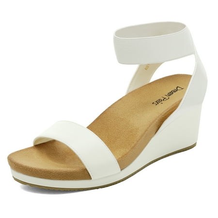 Dream Pairs Women s Platform Wedge Sandals Open Toe Elastic Ankle Strap Sandals Nini-5 White/Pu Size 9.5
Dream Pairs Women s Platform Wedge Sandals Open Toe Elastic Ankle Strap Sandals Nini-5 White/Pu Size 9.5