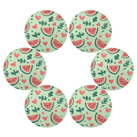 Round Placemat Set 15.4 Inch Diameter Table Mats Heat-Resistant Decorative for Dining Tables Watermelon Slices 
Round Placemat Set 15.4 Inch Diameter Table Mats Heat-Resistant Decorative for Dining Tables Watermelon Slices