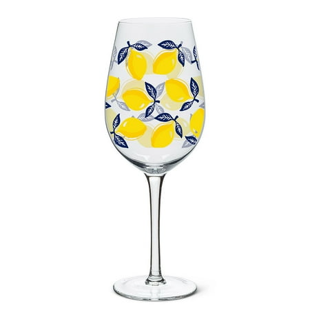 Set of 6 Sorrento Lemons Wine Glass