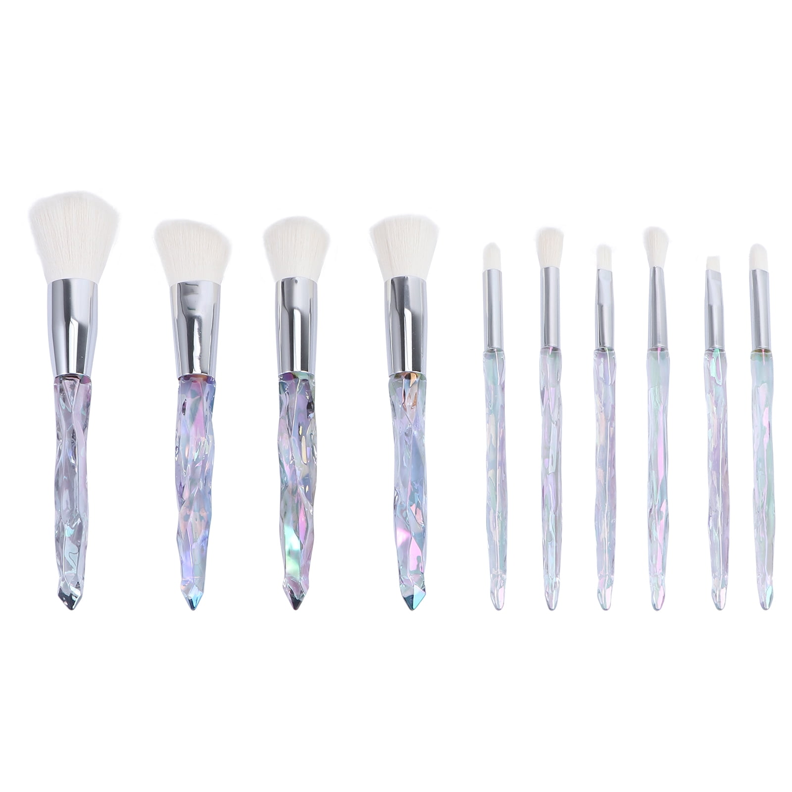 NUOLUX Brush Makeup Set Powder Facebrushes Crystal Handle Rainbow Color