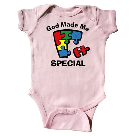 Inktastic Autism God Made Me Special Gift Baby Boy or Baby Girl Bodysuit