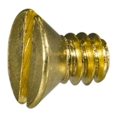 #4-40 x 3/16 Brass Slotted Flat Head Machine Screws MSFB-120 (60 pcs.)