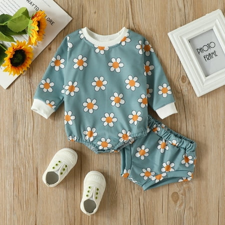 NIUREDLTD Baby Girls Cotton Flower Print Floral Autumn Long Sleeve Shorts Romper Bodysuit Set Clothes
NIUREDLTD Baby Girls Cotton Flower Print Floral Autumn Long Sleeve Shorts Romper Bodysuit Set Clothes