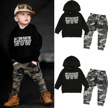 Qtinghua 2PCS Toddler Baby Boys Clothes Long Sleeve Hoodie Top Camouflage Pants Outfits
Qtinghua 2PCS Toddler Baby Boys Clothes Long Sleeve Hoodie Top Camouflage Pants Outfits