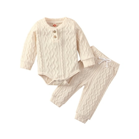LisenraIn Baby Girl Romper Tops Pants Suit Long Sleeve Round Neck Button Sweater Knitting Casual Trousers
LisenraIn Baby Girl Romper Tops Pants Suit Long Sleeve Round Neck Button Sweater Knitting Casual Trousers