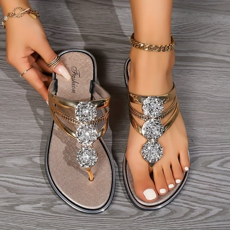 Women s Rhinestone Floral Flat Slides Lightweight Slip On Flip Flops Casual Summer Beach Slide Shoes
Women s Rhinestone Floral Flat Slides Lightweight Slip On Flip Flops Casual Summer Beach Slide Shoes