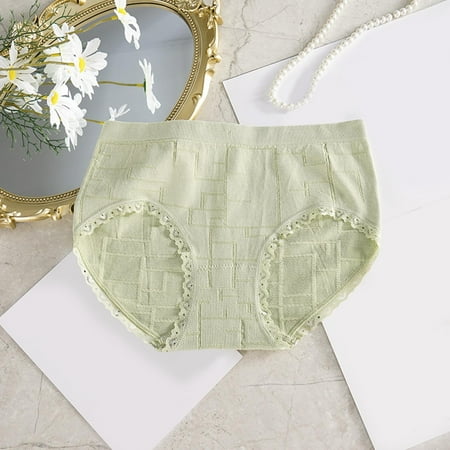 eczipvz Womens Lingerie Cotton Panties Gift For Womens Underpants Lace Panties Underwear Panties Bikini Solid Womens Briefs Knickers Green One Size