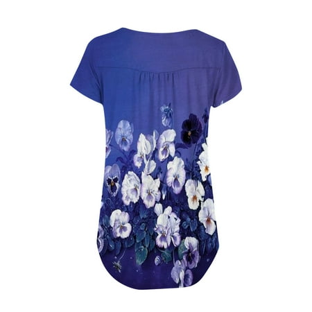 Simplmasygenix Women Tops Summer Clearance Women Fashion V- Neck Floral Printed Tunic Tops Buttons Short Sleeve T-shirt
Simplmasygenix Women Tops Summer Clearance Women Fashion V- Neck Floral Printed Tunic Tops Buttons Short Sleeve T-shirt