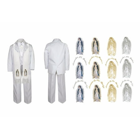 Toddler Baby Boy Christening Baptism Church White Suit Stole Mary Guadalupe Sm-7
Toddler Baby Boy Christening Baptism Church White Suit Stole Mary Guadalupe Sm-7