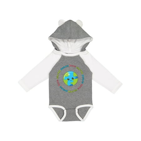 Inktastic Peace Love Earth Gift Baby Boy or Baby Girl Long Sleeve Bodysuit