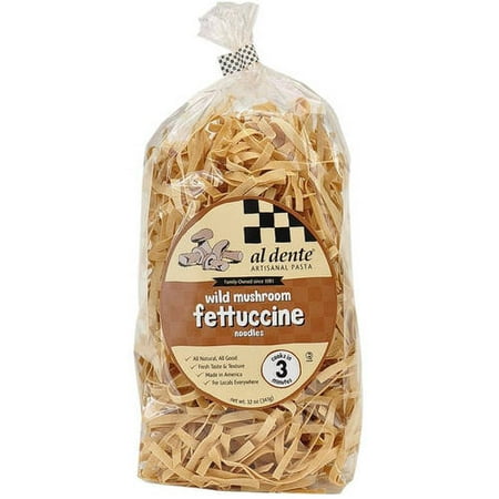 Al Dente Wild Mushroom Fettuccine Pasta, 12 oz (Pack of 6)