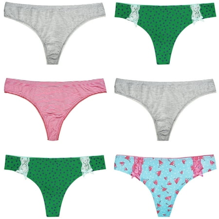 Curve Muse Sexy Lace Thongs Pack of 6 Assorted Colors V-G Strings Womens Panties-PACKE-S/5
Curve Muse Sexy Lace Thongs Pack of 6 Assorted Colors V-G Strings Womens Panties-PACKE-S/5