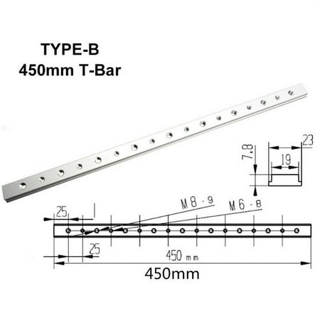 100-450mm Aluminium Alloy T-track/T-Bar Slider Miter JigDIY Woodworking Tool