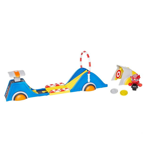 Ricky Zoom Speed & Stunt Playset featuring Ricky with 2 Rescue Accessories – Free-Wheeling, Free Standing Toy Bike and Stunt Playset for Preschool Play
