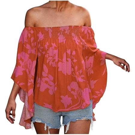 Plus Size Tops for Women Womens Shirts Trendy Printed Off Shoulder T Shirts for Women Summer Trumpet SleeveBlouse Casual Sexy Tee Tops Nursing Tank Tops Summer Savings Black Corset Top Pink L
Plus Size Tops for Women Womens Shirts Trendy Printed Off Shoulder T Shirts for Women Summer Trumpet SleeveBlouse Casual Sexy Tee Tops Nursing Tank Tops Summer Savings Black Corset Top Pink L