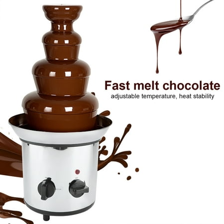 

ACOUTO Chocolate Fondue Maker 4 Tiers Electric Chocolate Melting Machine Fondue Maker Fountain US Plug 110V Electric Chocolate Melting Machine