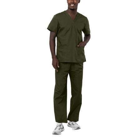 Adar Universal Mens Scrubs - Unisex Drawstring Scrub Set