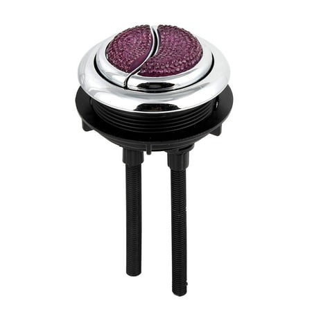 57mm Thread Water Tank Purple Plastic Dual Push Button Flush Valve Replacement