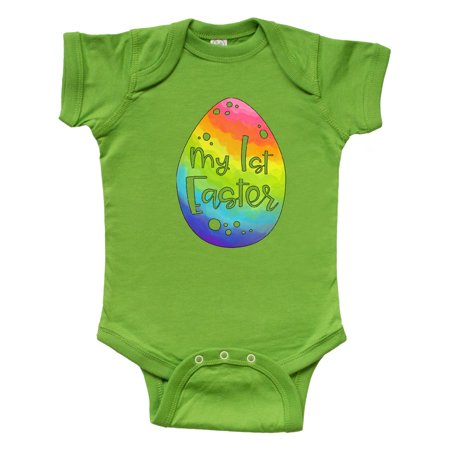 Inktastic My !st Easter Rainbow Easter Egg Gift Baby Boy or Baby Girl Bodysuit