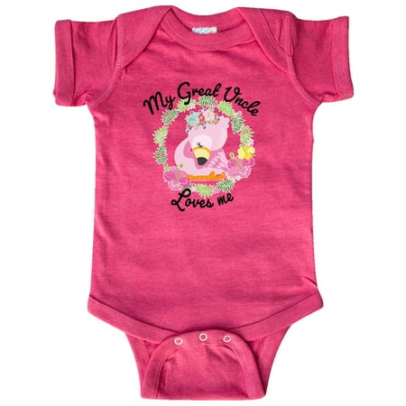 Inktastic Baby Flamingo My Great Uncle Loves Me in Flower Wreath Gift Baby Boy or Baby Girl Bodysuit
Inktastic Baby Flamingo My Great Uncle Loves Me in Flower Wreath Gift Baby Boy or Baby Girl Bodysuit