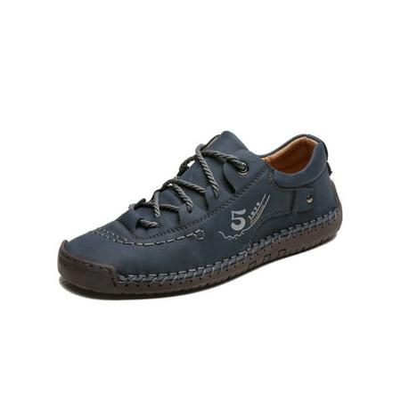 Oucaili Mens Flats Leather Loafers Business Casual Shoes Non-slip Lace Up Dress Shoe Men Blue 10
Oucaili Mens Flats Leather Loafers Business Casual Shoes Non-slip Lace Up Dress Shoe Men Blue 10