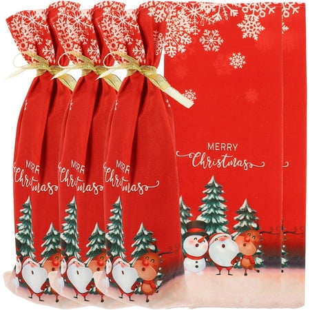 5Pcs Christmas Wine Bags Xmas Wine Bottle Bags Decorative Wine Bottle Pouches Wine Drawstring Bags
5Pcs Christmas Wine Bags Xmas Wine Bottle Bags Decorative Wine Bottle Pouches Wine Drawstring Bags