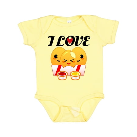 Inktastic I Love Chicken Nuggets Gift Baby Boy or Baby Girl Bodysuit