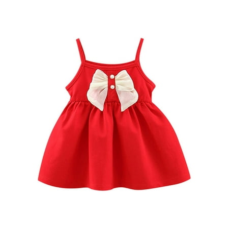 ELF Baby Girls Summer Dress Pearl Bow Spaghetti Strap Sleeveless Dress for Toddler Beach Party Wear
ELF Baby Girls Summer Dress Pearl Bow Spaghetti Strap Sleeveless Dress for Toddler Beach Party Wear