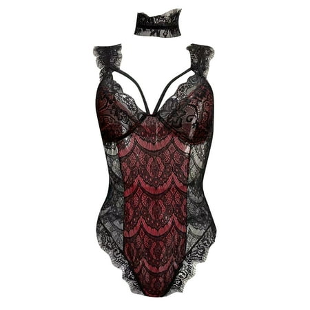 NECHOLOGY Ladies Lingerie Sling Home Pajamas Lace Jacquard Collar Jumpsuit Set Sleep Romper Women Christmas Underwear Red Large
NECHOLOGY Ladies Lingerie Sling Home Pajamas Lace Jacquard Collar Jumpsuit Set Sleep Romper Women Christmas Underwear Red Large