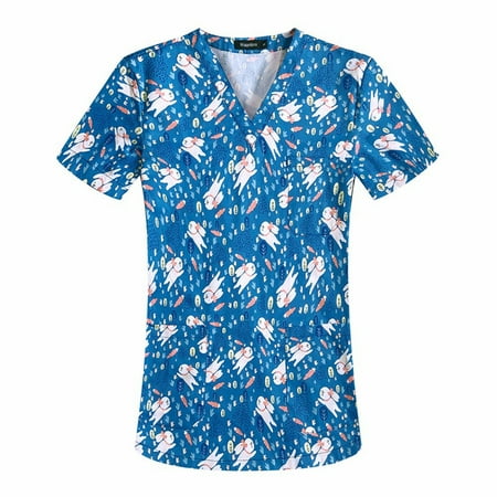 Sksloeg Scrub Tops Women Stretchy Clearance Cartoon Printed Top Comfortable Easy Lightweight Durable Soft Animal rabbit Patterned V-Neck Scrub Top With Pockets Blue XXL
Sksloeg Scrub Tops Women Stretchy Clearance Cartoon Printed Top Comfortable Easy Lightweight Durable Soft Animal rabbit Patterned V-Neck Scrub Top With Pockets Blue XXL